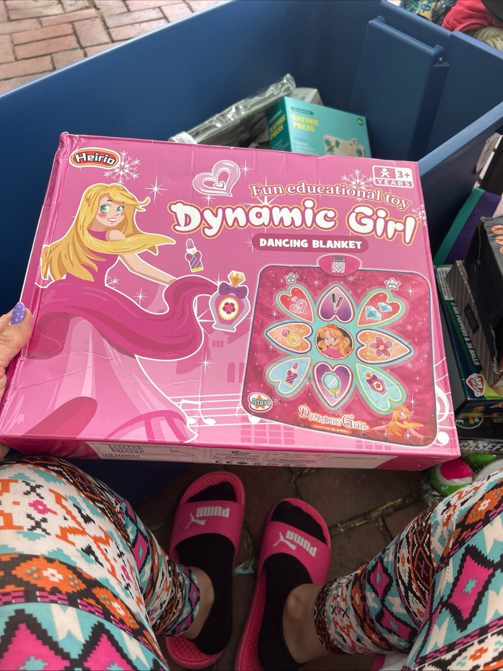 Dynamic Girl Dancing Blanket - Pink Kids Dance Mat